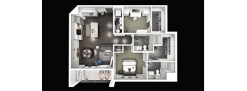 1 bedroom with Den  at The Beeker, Columbus