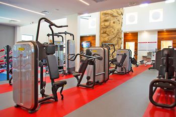 The fitness machines inside The Harbor's Activity Center.