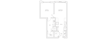 a floor plan of a bedroom apartment