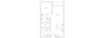 a floor plan of a bedroom apartment