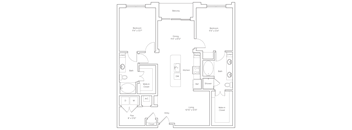 a black and white floor plan of a house