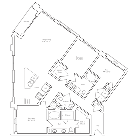 floor plan of the apartment
