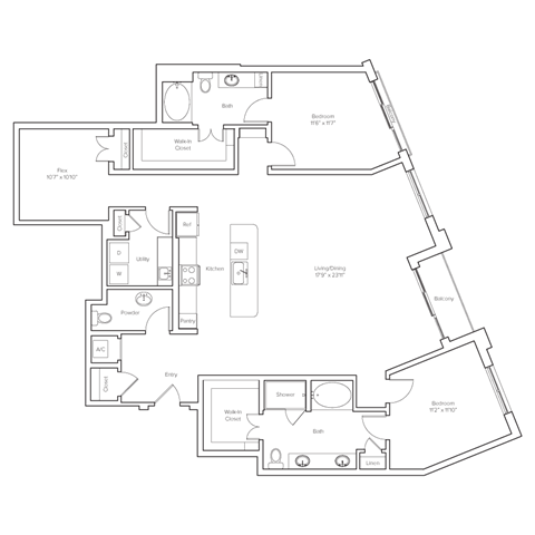 a floor plan of a house