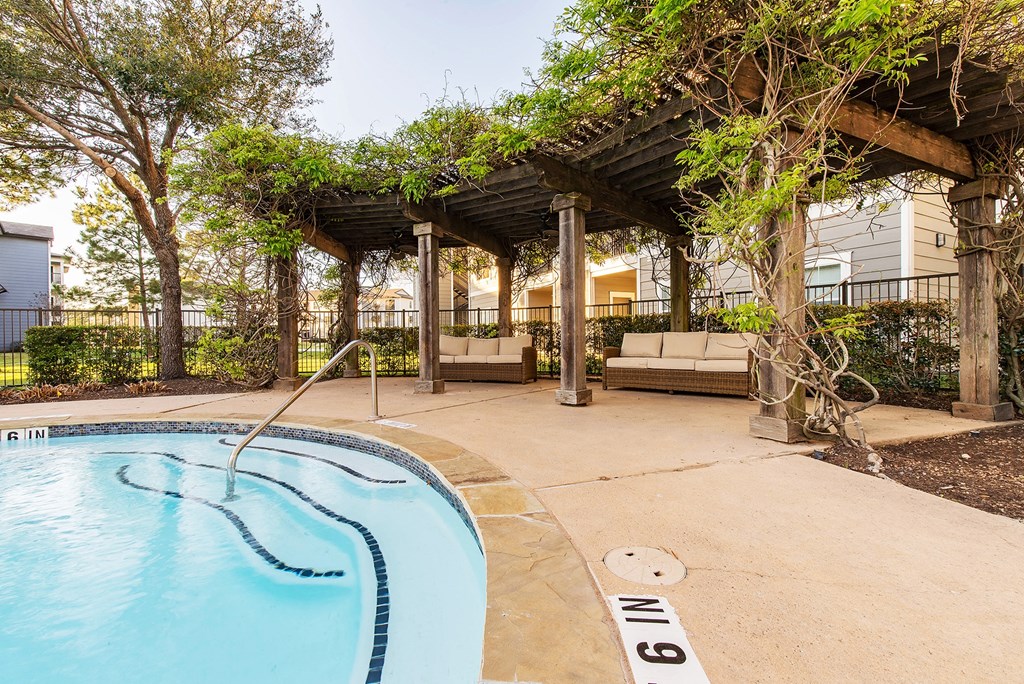 the swimming pool at our apartments