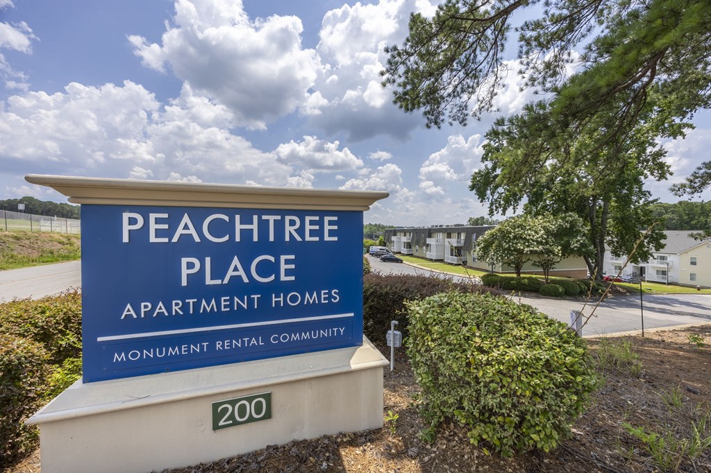 Sign at Peachtree Place Apartments, Columbia, SC, 29210