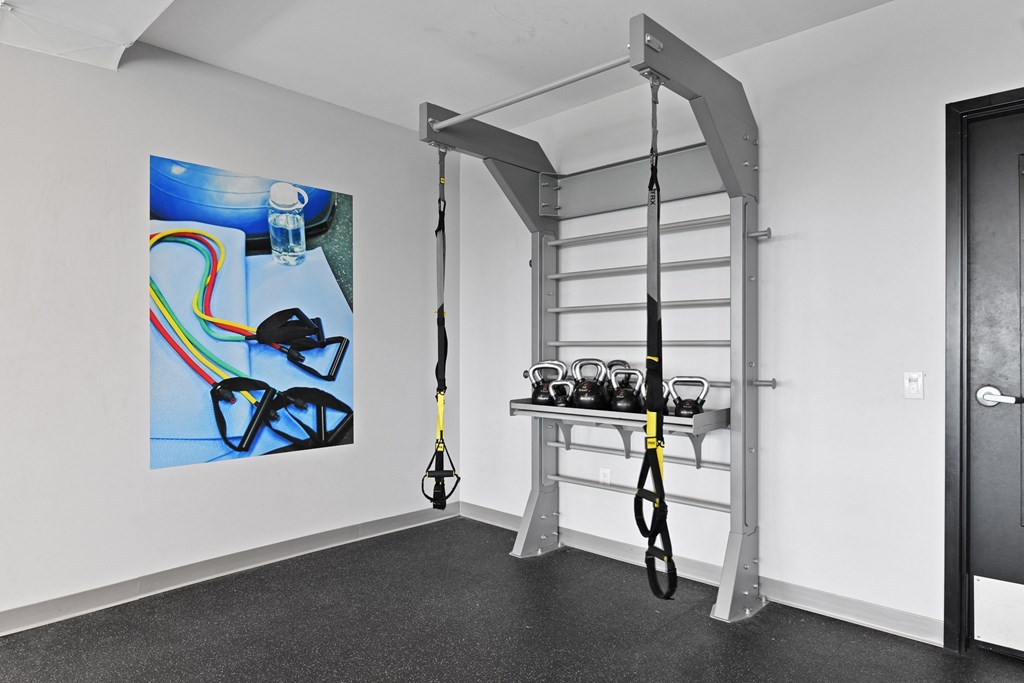 Gym equipment at CityView on Meridian, Indianapolis, IN,46208