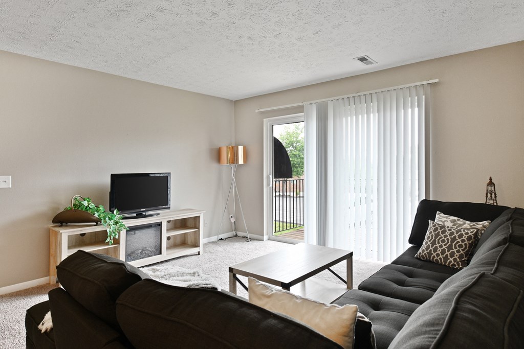 View of private balcony / patio at Heritage Hill Estates Apartments, Cincinnati, Ohio 45227