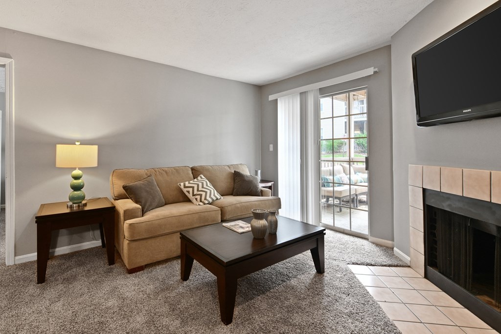 Cozy Living Room at Patchen Oaks Apartments, Lexington, Kentucky 40517