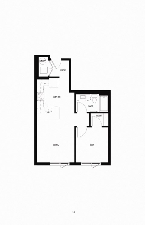 1 bed 1 bath D at The Lucy Boise Apartments, Idaho