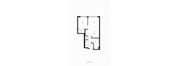 1x1 E floor plan rendering at The Lucy, ID 83702