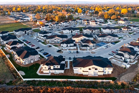Aerial view at Southside Townhomes, Nampa, ID, 83686