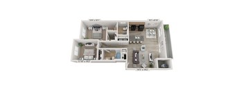 a 2103 square foot floor plan  studio