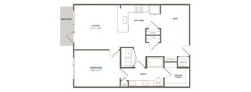 a floor plan of a house with a bedroom and a living room