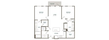 a floor plan of a house with a bedroom and a living room
