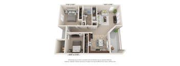 bedroom floor plan an opens a dialog  at Brooklyn West, Missoula, MT, 59808