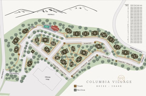 Property map at Columbia Village in Boise, ID
