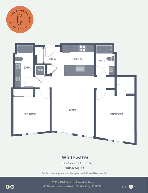 B1 Floor Plan at Crosshatch, Garden City, Idaho