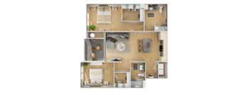 a floor plan of a 1 bedroom apartment