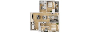 a floor plan of a home with a bedroom and a living room