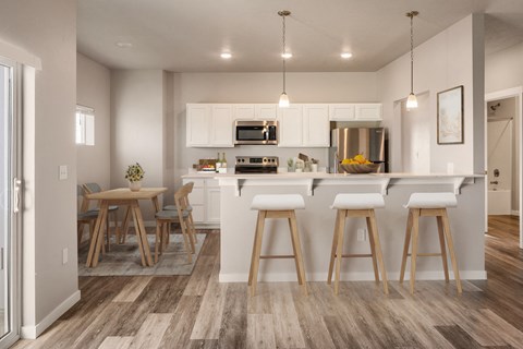Kitchen with Dinning Table at Southside Townhomes, Nampa, Idaho