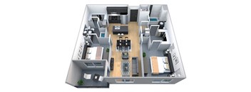 2 bed 2 bath A at Cycle Apartments, Fort Collins, Colorado