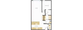 a floor plan of a bedroom apartment