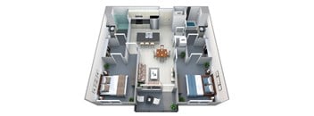 2 bed 2 bath C at Cycle Apartments, Fort Collins, CO, 80525