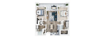 2 bed 2 bath floor plan C at Seasons at Meridian, Idaho, 83642
