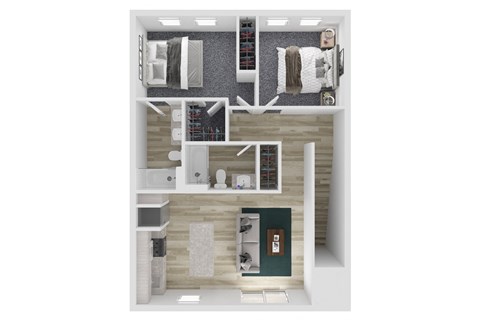 Townhome Three Bed Two Bath Floor Plan at The Clara, Idaho, 83616