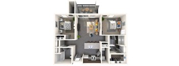 a floor plan of a 1 bedroom apartment with a bathroom and a balcony