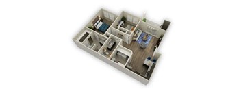 2 Bedroom 2 Bathroom Floor Plan at Alloy at Geneva, Utah