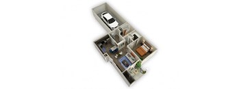 1 Bedroom 1 Bathroom Floor Plan at Alloy at Geneva, Vineyard, UT