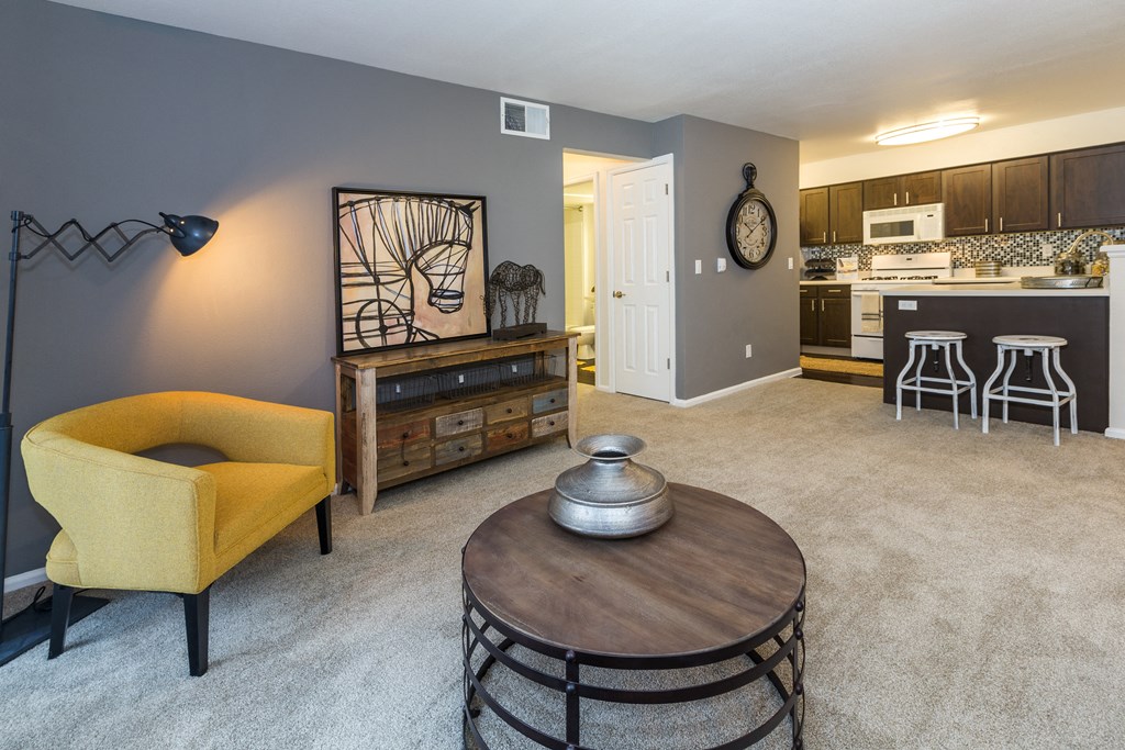 Modern Living Room at The Village at Westmeadow, Colorado Springs, CO