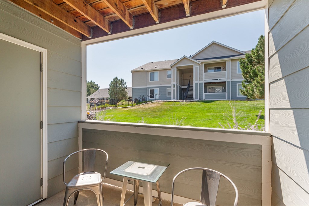 Patio at The Village at Westmeadow, Colorado Springs, 80906