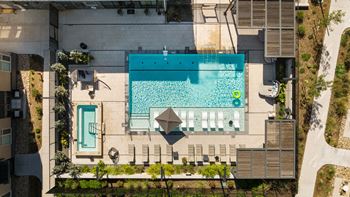 an aerial view of the pool at the resort at longboat key club