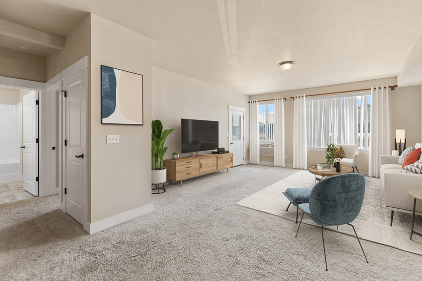 Modern Living Room at Brooklyn West Apartments, Missoula - Photo Gallery 1