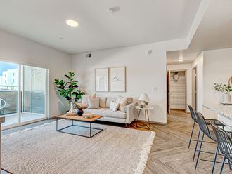 Spacious Living Room With Private Balcony at Jasper Apartments, Meridian, 83642