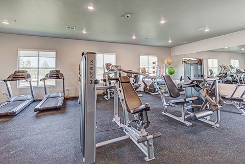 Fitness Center With Modern Equipment at Jasper Apartments, Meridian, Idaho