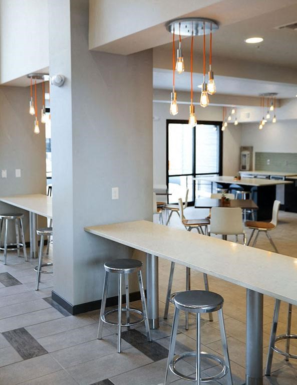 Eat-In Table With High Chairs In Clubhouse at Avenue C, Billings