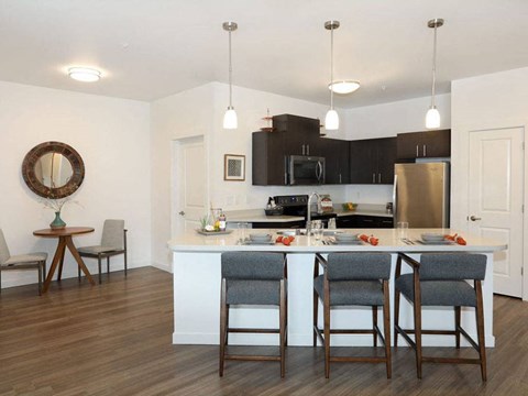 Gourmet Kitchen With Island at Avenue C Apartments, Billings, MT
