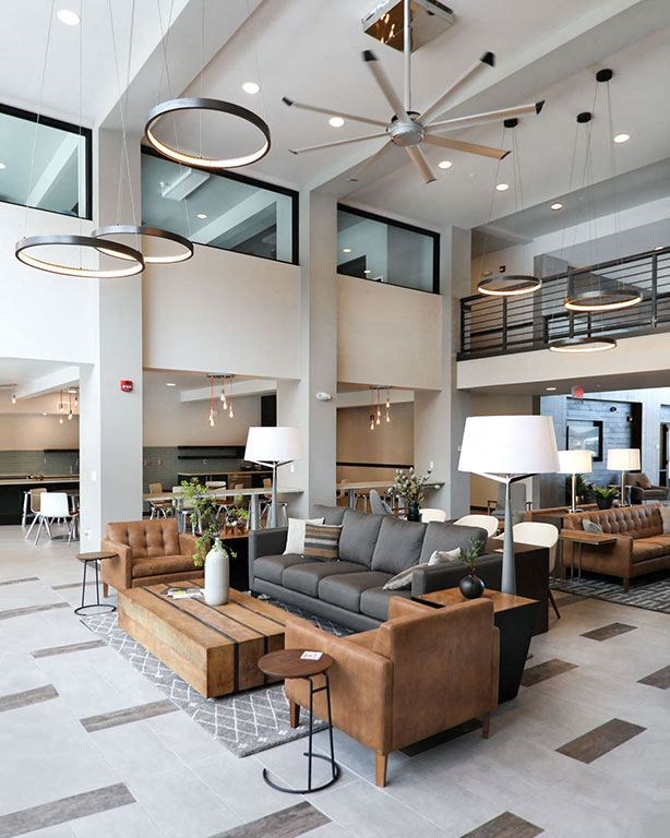 Posh Lounge Area In Clubhouse at Avenue C, Montana, 59102