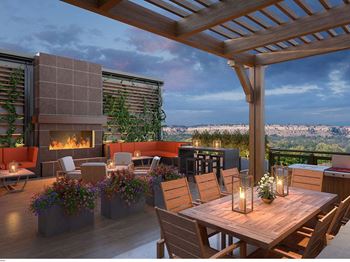 outdoor rooftop terrace at avenue c apartments billings mt