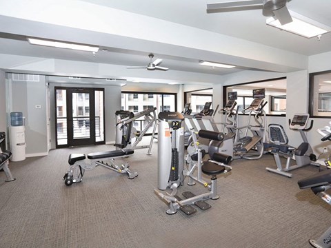 Modern Fitness Center at Avenue C Apartments, Billings, Montana