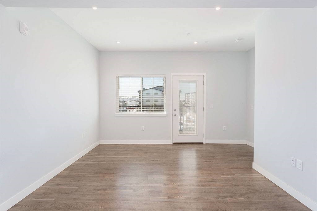 Bedroom with windowat The Expo Apartments, Billings, MT