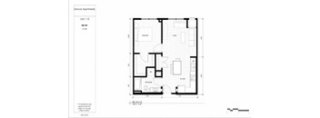 A floor plan of an apartment with dimensions and room labels.