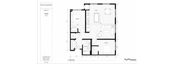 A floor plan of apartment unit 2-1 from Lihmore Apartments, dated 01/19/22.