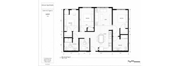 A floor plan of apartment type A with dimensions and room layout.