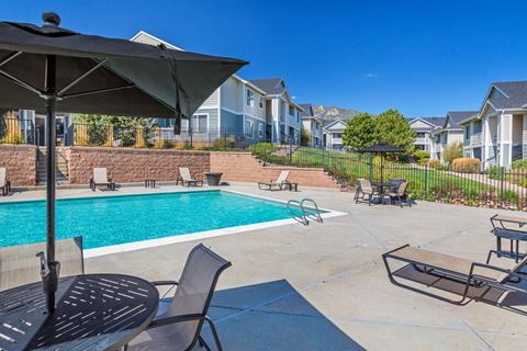 Swimming Pool And Sundeck at The Village at Westmeadow, Colorado, 80906