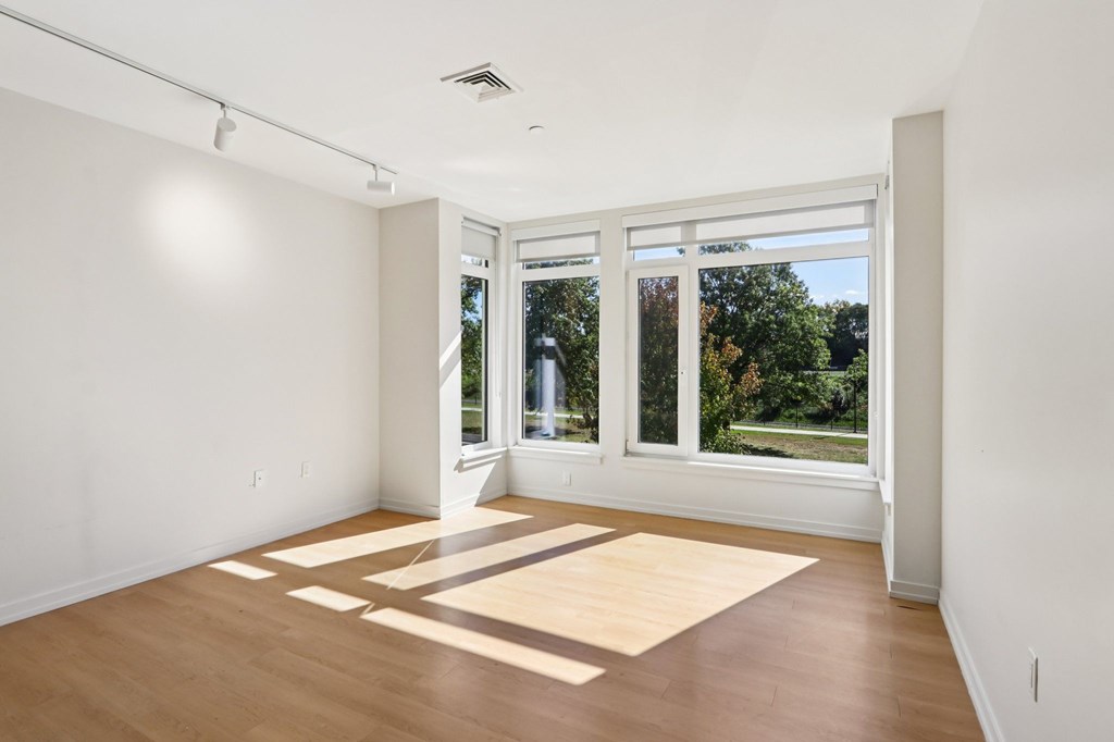 Living Room with Natural Light at Park77 Apartments, Cambridge, MA, 02138