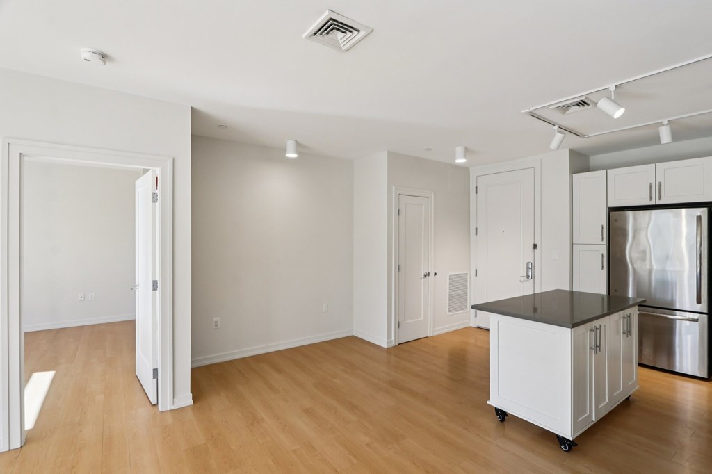 Kitchen with granite countertop at Park77 Apartments, Massachusetts, 02138